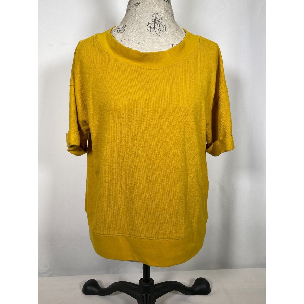 Candace Cameron Bure Round Neck Mustard Sweater Women's MEDIUM